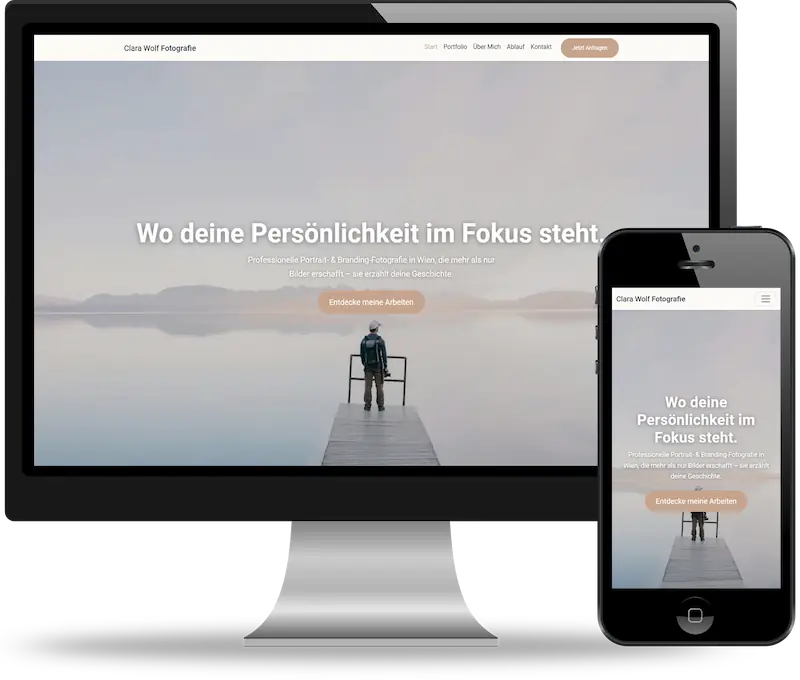 Professionelles Webdesign - moderne Portfolio-Website erstellen lassen für Fotografen, Grafik-Designer, Influencer, Werbeagenturen und andere Kreative durch webdesign4you.at