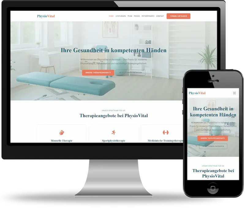 Professionelles Webdesign & SEO - moderne Website erstellen lassen für Arztpraxen, Physiotherapeuten und andere Gesundheitsberufe