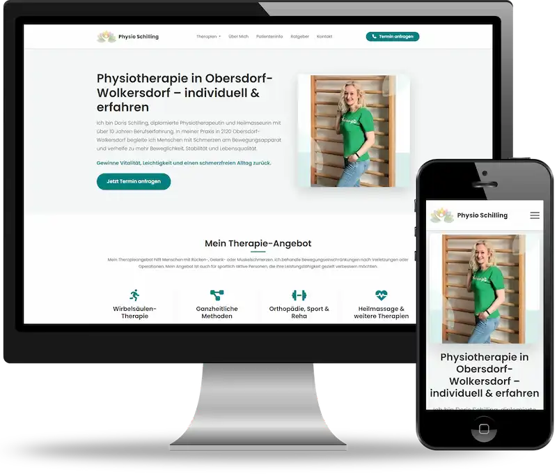 Webdesign und SEO für Physiotherapie Doris Schilling in Obersdorf-Wolkersdorf